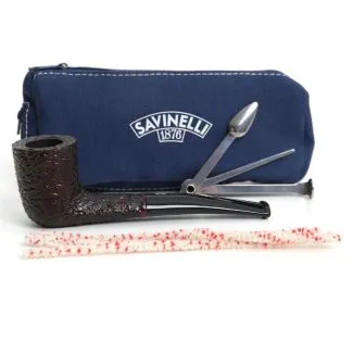Savinelli One Starter Kit Rusticated Brown 404
