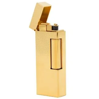 Dunhill Rollagas Barley Gold Plated Pipe Lighter