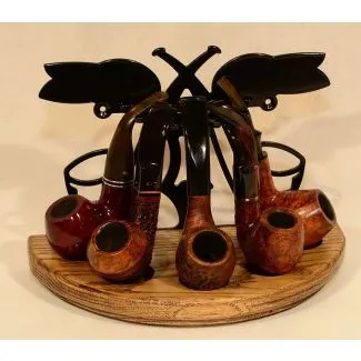 Halv måne pibestander til 5 piber