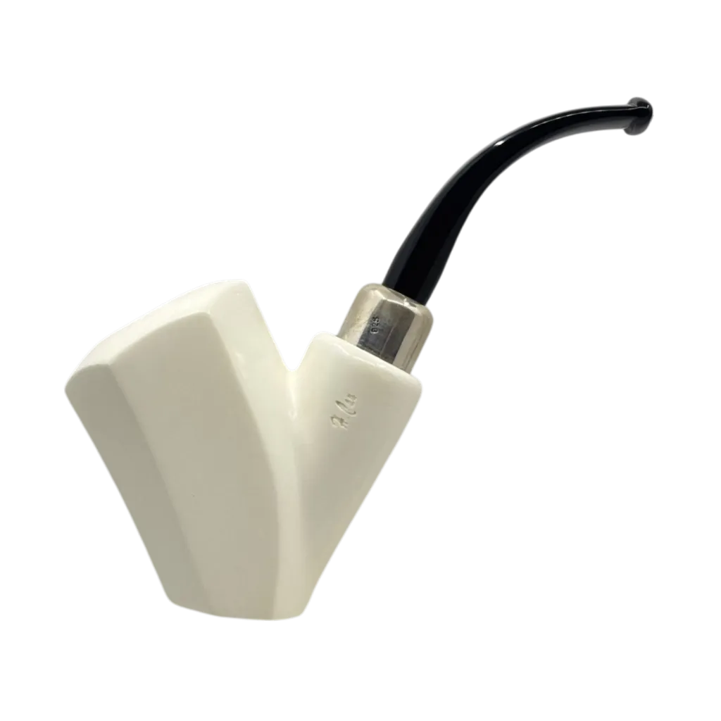 Meerschaum Panelled Freehand w. 925 Silver