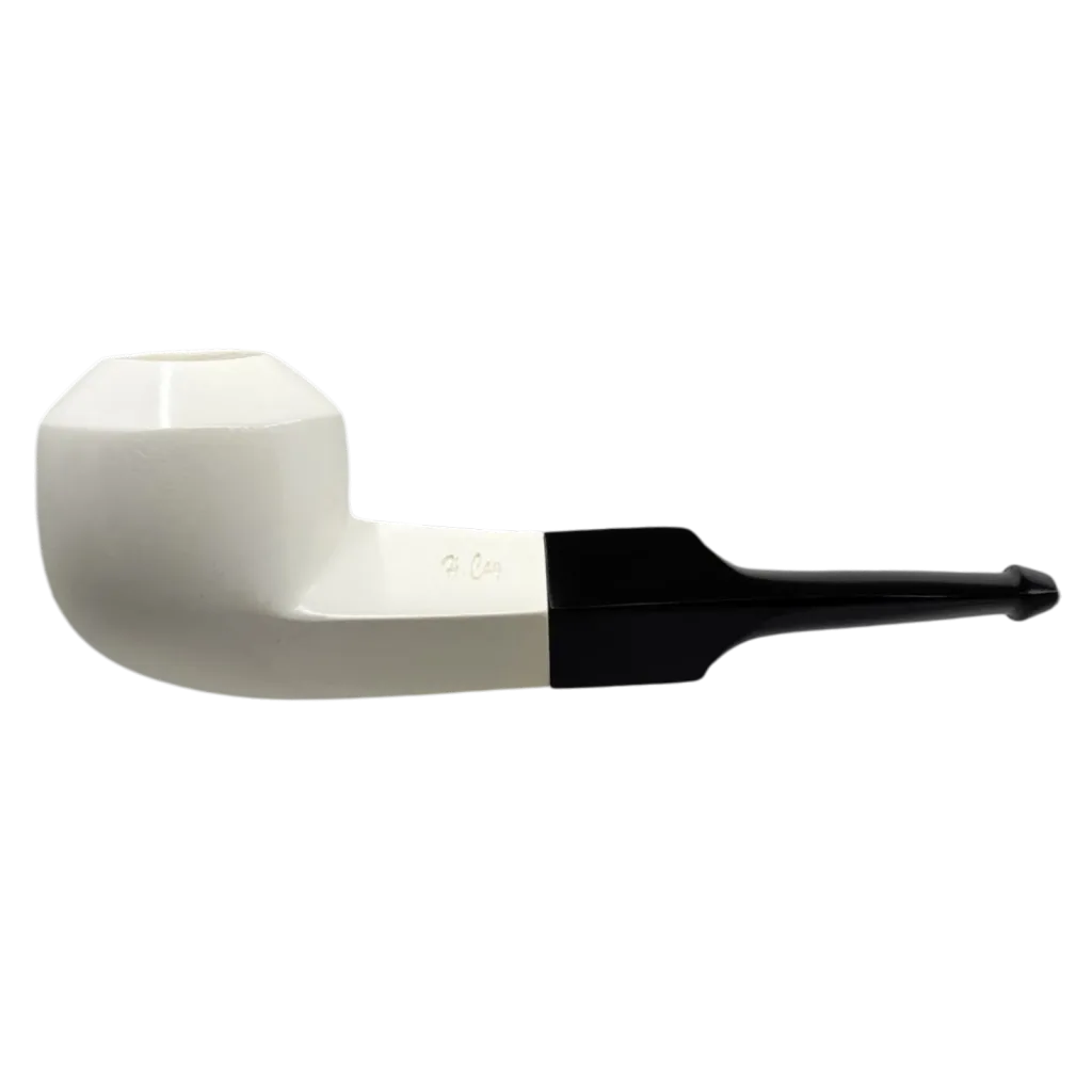 Meerschaum Straight Rhodesian w. Black Stem