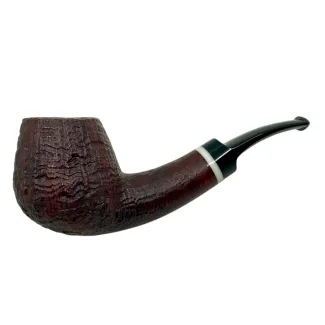 Chris Asteriou Bent Billiard, Tanshell with White Corian