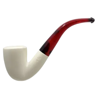 Meerschaum Bent Dublin w. Red Acrylic Stem