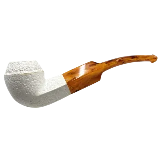 Meerschaum Bent Rhodesian w. Colored Stem