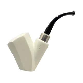 Meerschaum Panelled Freehand w. 925 Silver