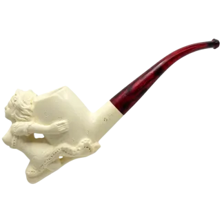 Meerschaum Female Figure w. Colored Stem