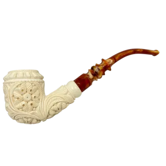 Meerschaum Hand Carved Design w. Hybrid Stem