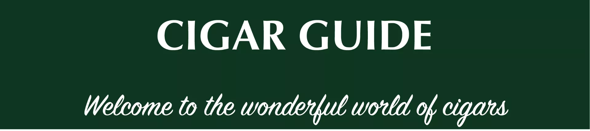 Cigar guide header with text